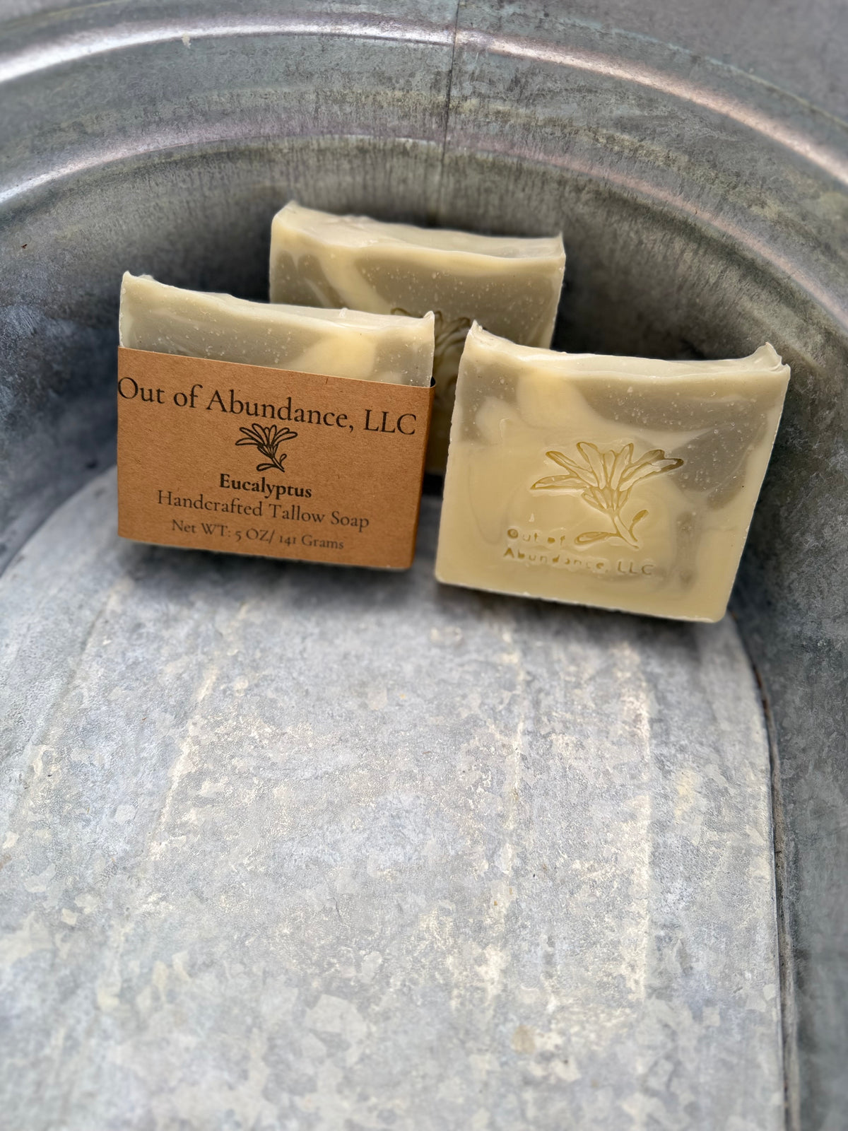 Eucalyptus Swirl Grass-Fed Tallow Soap Bar - Handcrafted