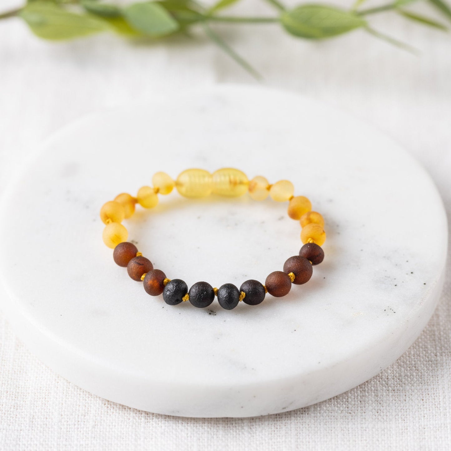 Raw Rainbow Baltic Amber Bracelet - Adult
