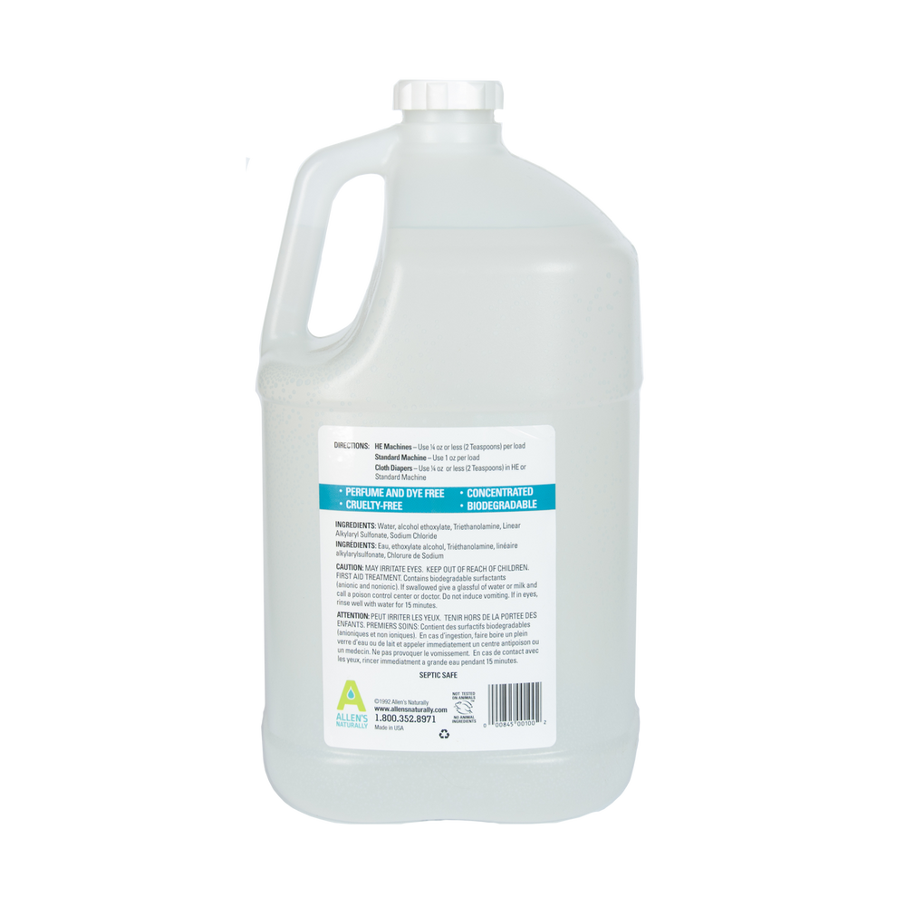 Natural Liquid Laundry & Cloth Diaper Detergent- 1 Gallon