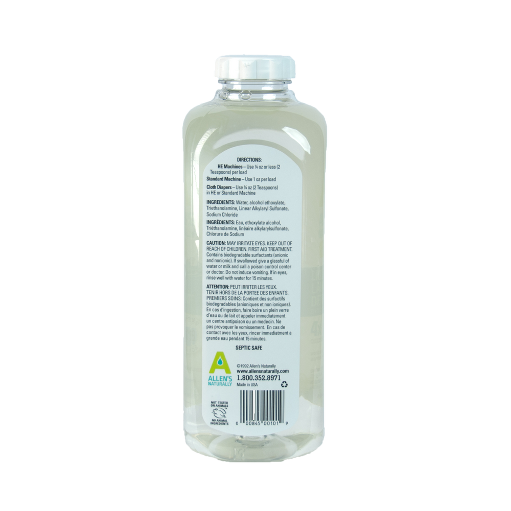 Natural Liquid Laundry & Cloth Diaper Detergent- 1 Quart