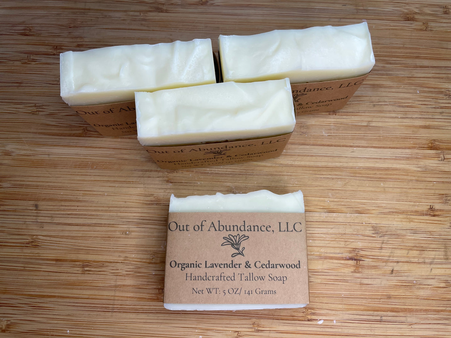 Lavender & Cedarwood Grass-Fed Tallow Soap Bar - Handcrafted