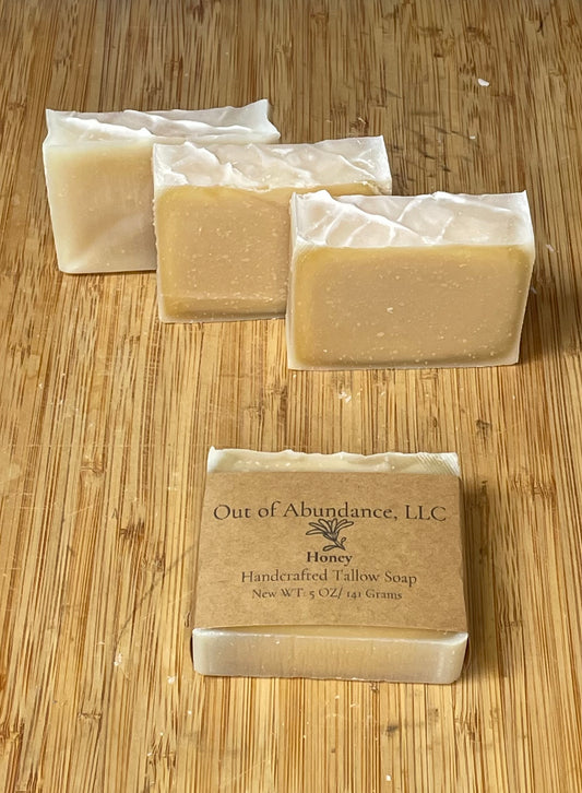Honey 100% Grass-Fed Tallow Soap Bar - Handcrafted