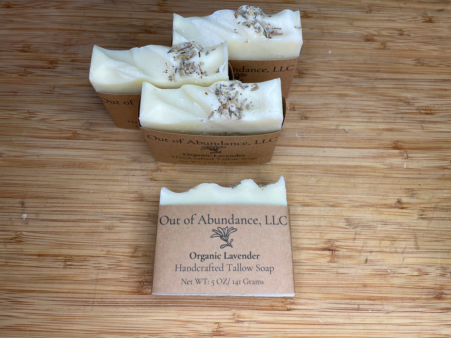 Organic Lavender Grass-Fed Tallow Soap Bar - Handcrafted