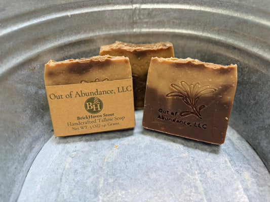BrickHaven Stout Grass-Fed Tallow Beer Soap Bar - Handcrafted