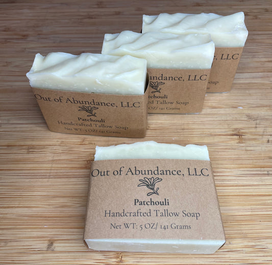 Patchouli Grass-Fed Tallow Soap Bar - Handcrafted
