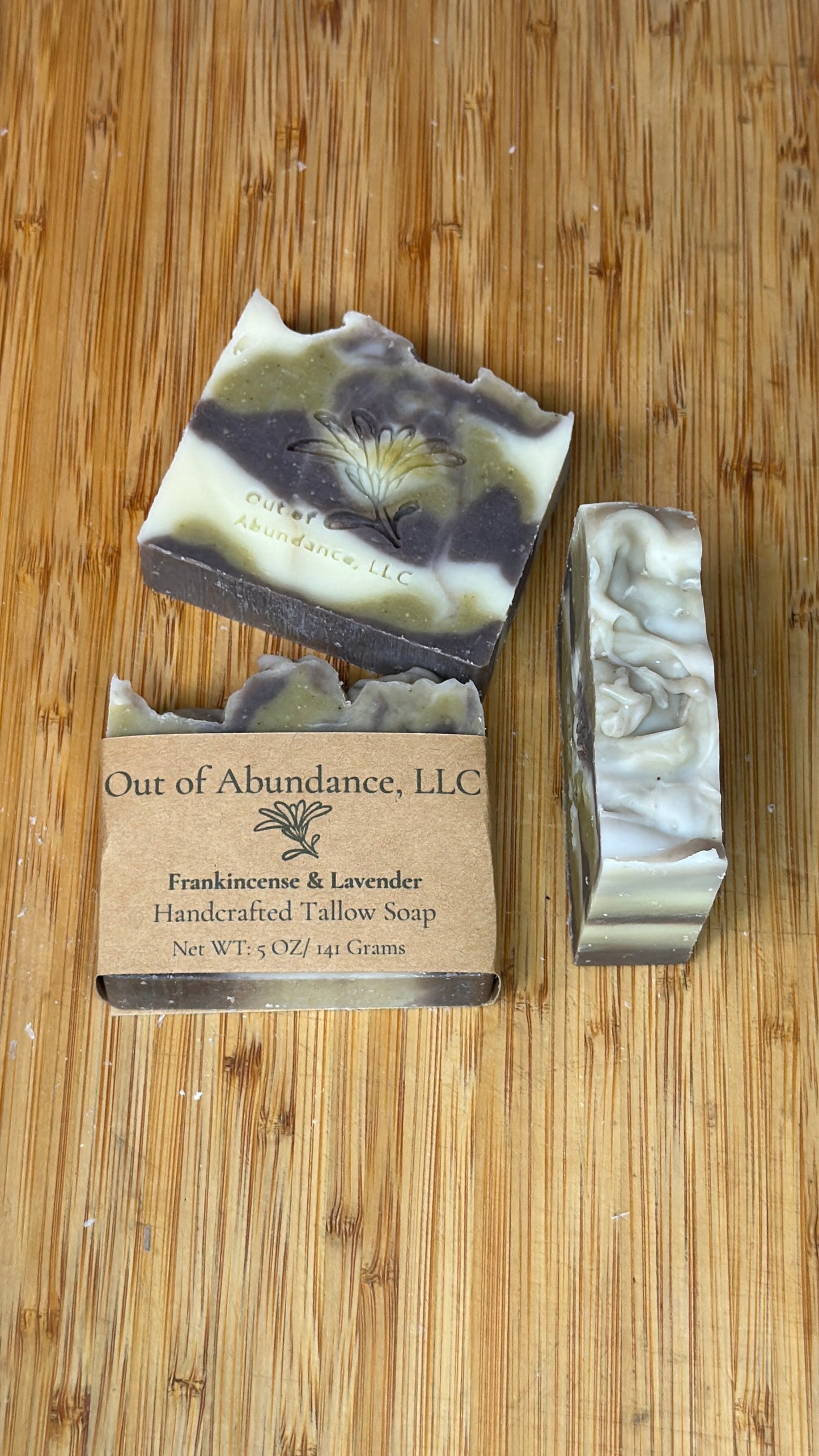 Frankincense & Lavender Grass-Fed Tallow Soap Bar - Handcrafted