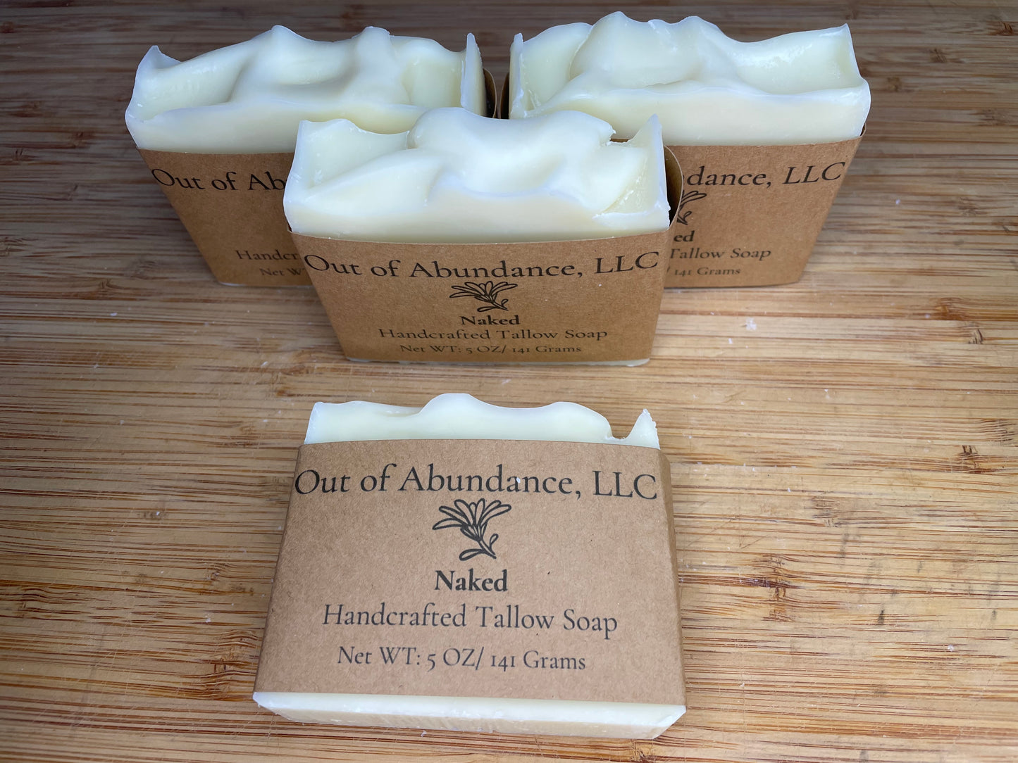Naked Grass-Fed Tallow Soap Bar - Handcrafted
