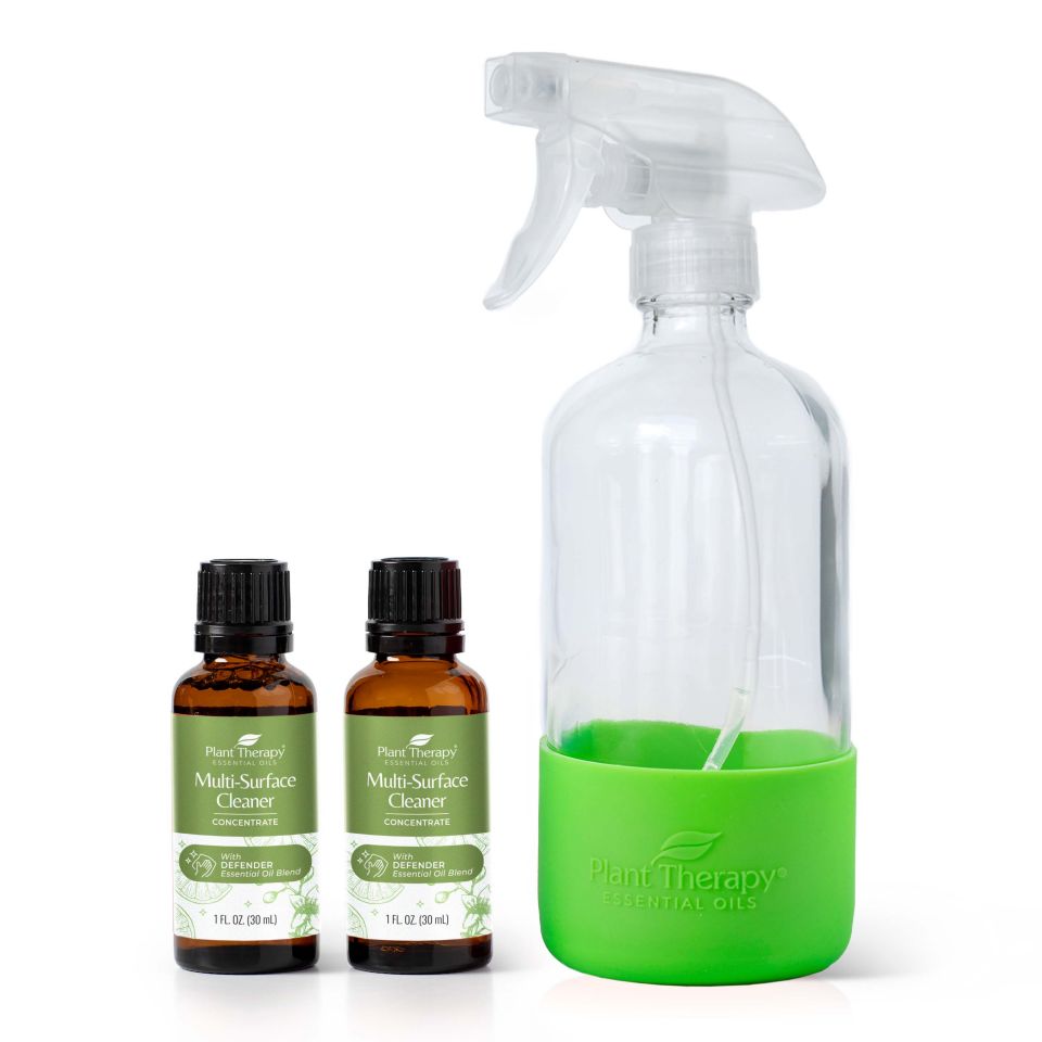 Multi-Surface Cleaner Concentrate w/ Defender Blend 30 mL 2-Pack & Green Bottle