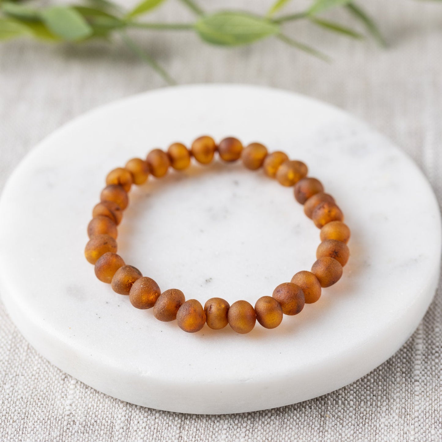 Raw Cognac Baltic Amber Bracelet - Adult