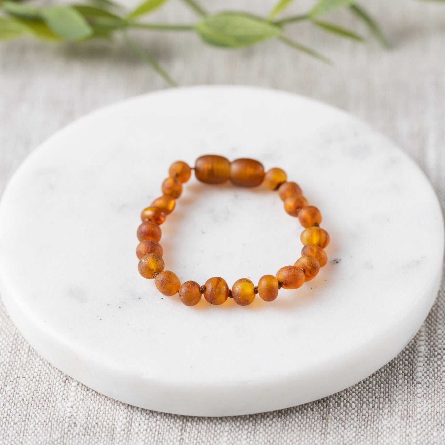 Raw Cognac Baltic Amber Bracelet - Adult