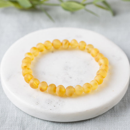 Raw Honey Baltic Amber Bracelet - Adult