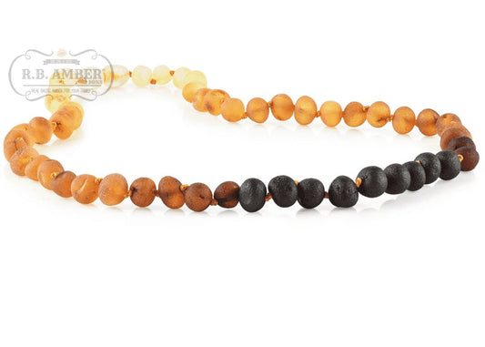 Raw Rainbow Baltic Amber Necklace - Adult